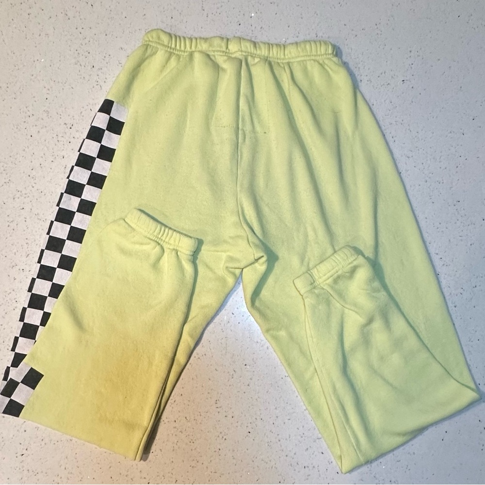 Aviator Nation Sweatpants in yellow checkboard with FLAWS